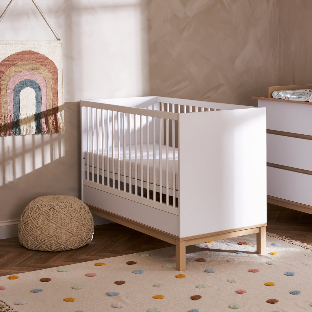 OBaby - Astrid Mini Cot Bed - White - Mabel & Fox