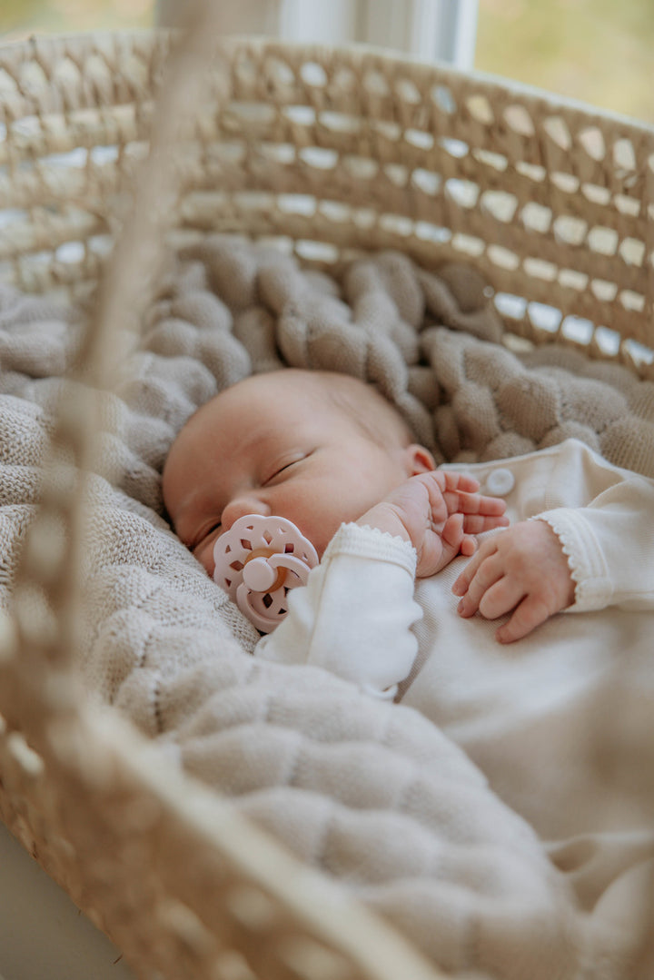 Bibs - Boheme Pacifier - Round Nipple - Blossom / Dusky Lilac - Mabel & Fox