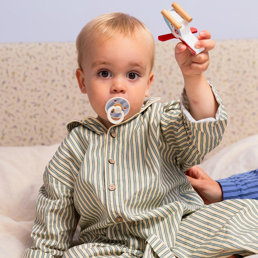 Bibs - Studio Colour Block Latex - Baby Blue / Dust Blue Mix (2 Pack) - Mabel & Fox