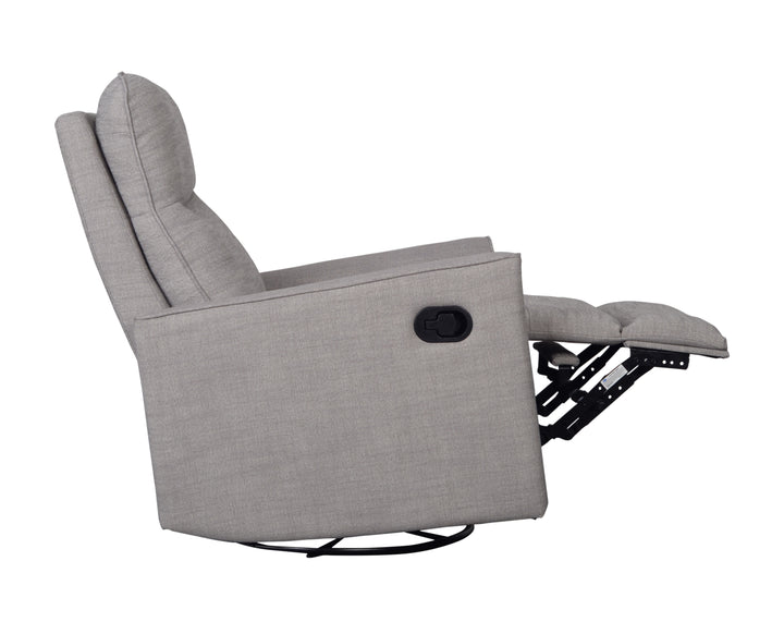 OBaby - Savannah Swivel Glider Recliner Chair - Pebble - Mabel & Fox