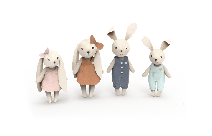 Speedy Monkey - Rabbit Family - Mabel & Fox