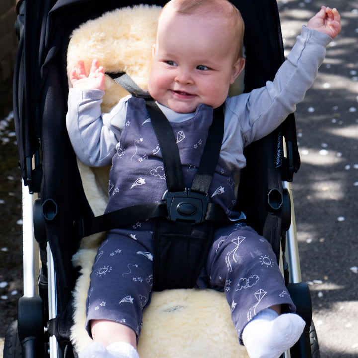 Naturally Sheepskins - Sheepskin Pram Liner - Original Natural - Mabel & Fox