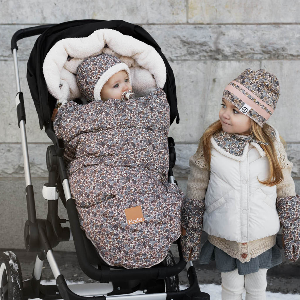Elodie - Light Down Footmuff - Blue Garden - Mabel & Fox