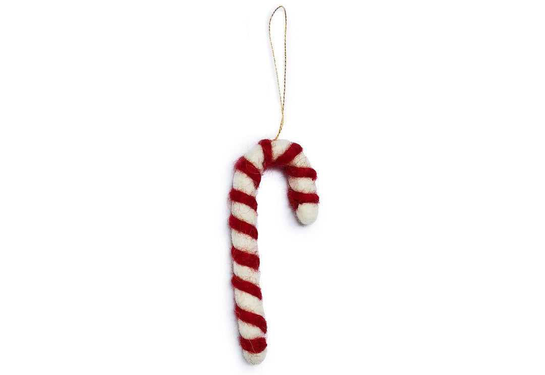 Gamcha - Handmade Christmas Decoration - Red & White Candy Cane