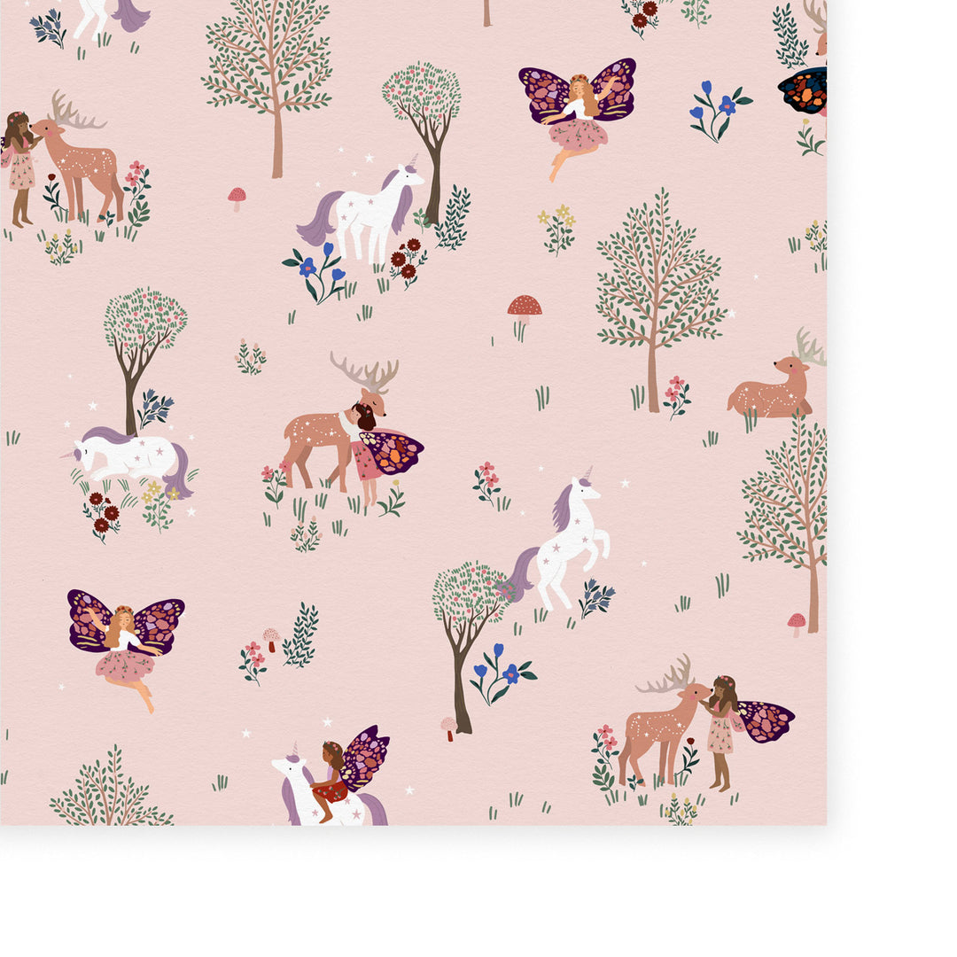 Minibeau - Wallpaper - Magical Forest Pink