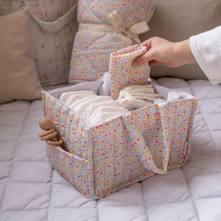 Avery Row - Nappy Caddy - Wildflower Garden