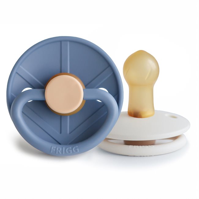 FRIGG - Little Viking - Round Latex 2-Pack Pacifiers - Harald/Sigrid - Size 1 - Mabel & Fox