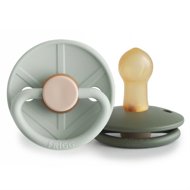 FRIGG - Little Viking - Round Latex 2-Pack Pacifiers - Holger/Ragnar - Size 1 - Mabel & Fox