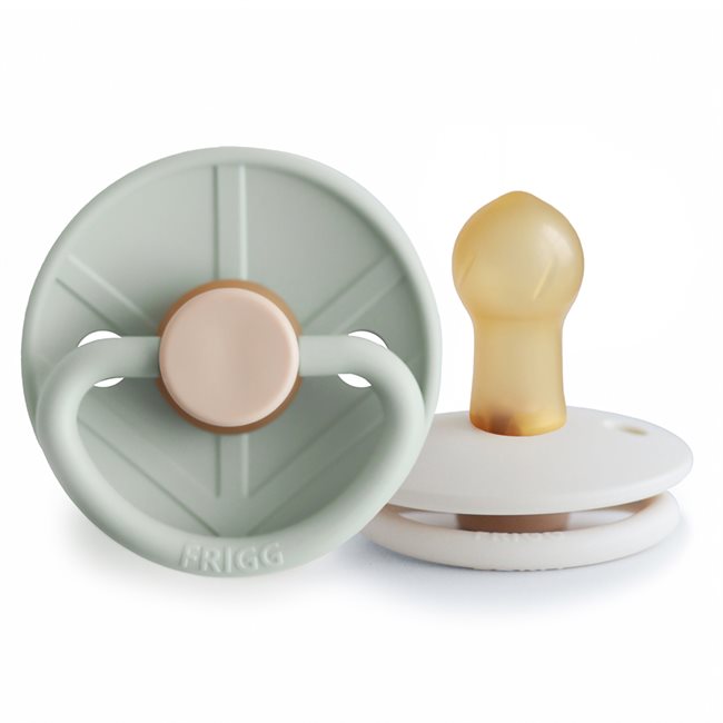 FRIGG - Little Viking - Round Latex 2-Pack Pacifiers - Holger/Sigrid - Size 1 - Mabel & Fox