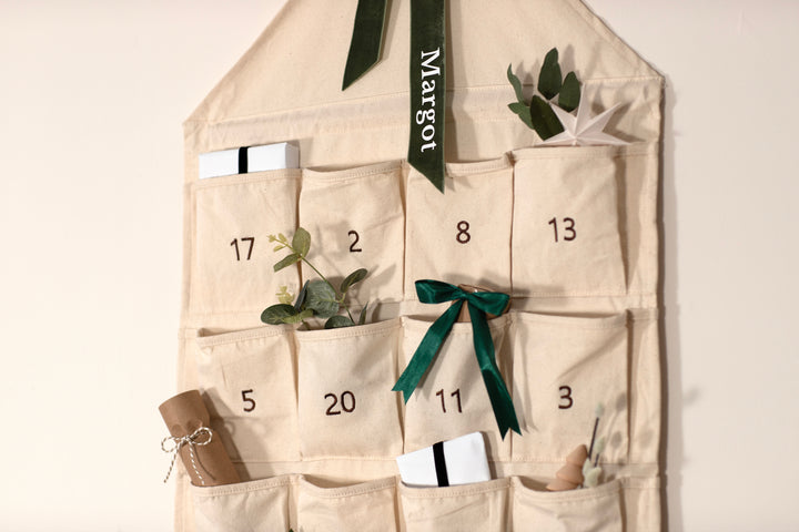 Mabel & Fox - Personalised Advent Calendar - Canvas Bow - Mabel & Fox