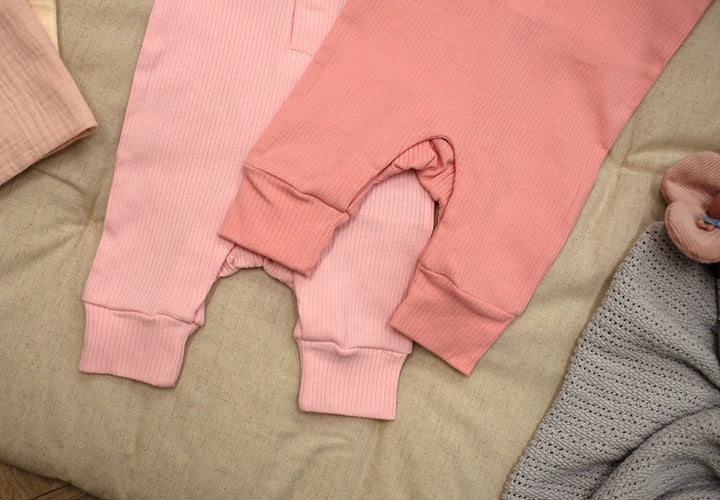 Mabel & Fox - Ribbed Rompers - Pink (2 Pack) - Mabel & Fox