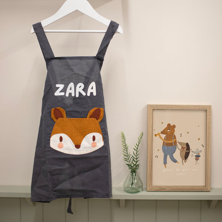 ThreadBear - Personalised Linen Apron - Fox