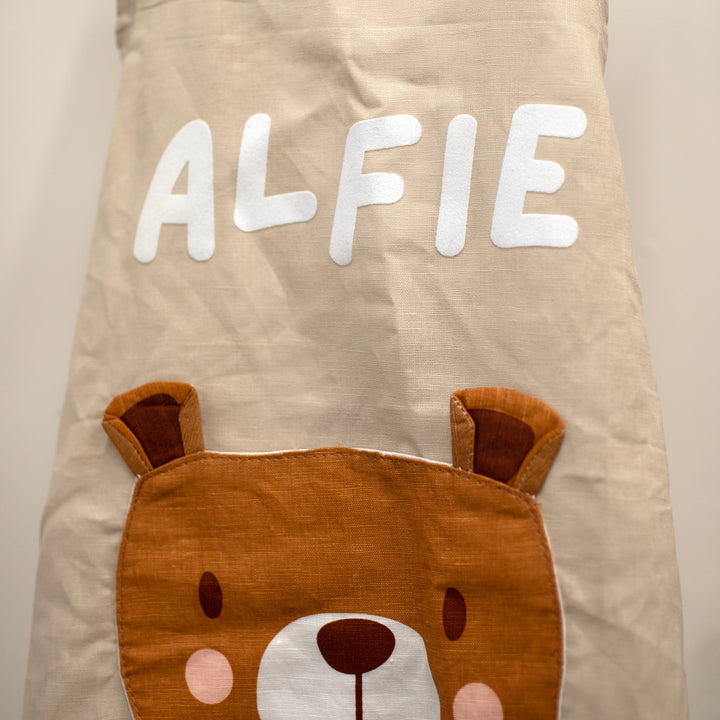 ThreadBear - Personalised Linen Apron - Bear