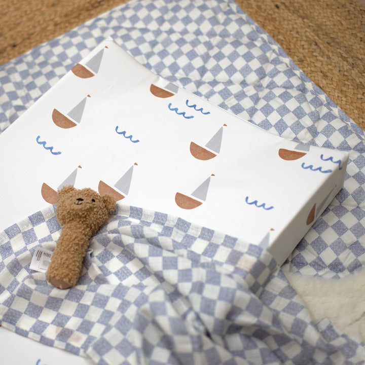 Mabel & Fox - Wedge Baby Changing Mat - Sail Away