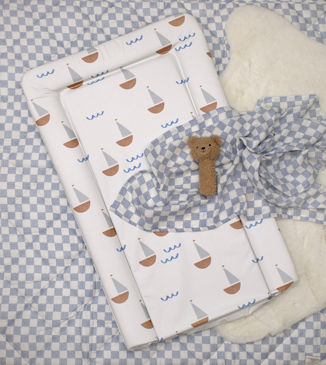 Mabel & Fox - Baby Changing Mat - Sail Away