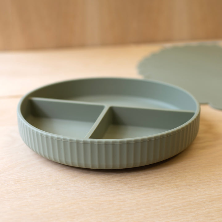 Mabel & Fox - Complete Silicone Tableware Set - Sage (7 Pcs)