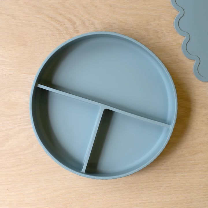 Mabel & Fox - Complete Silicone Tableware Set - Blue (7 Pcs)