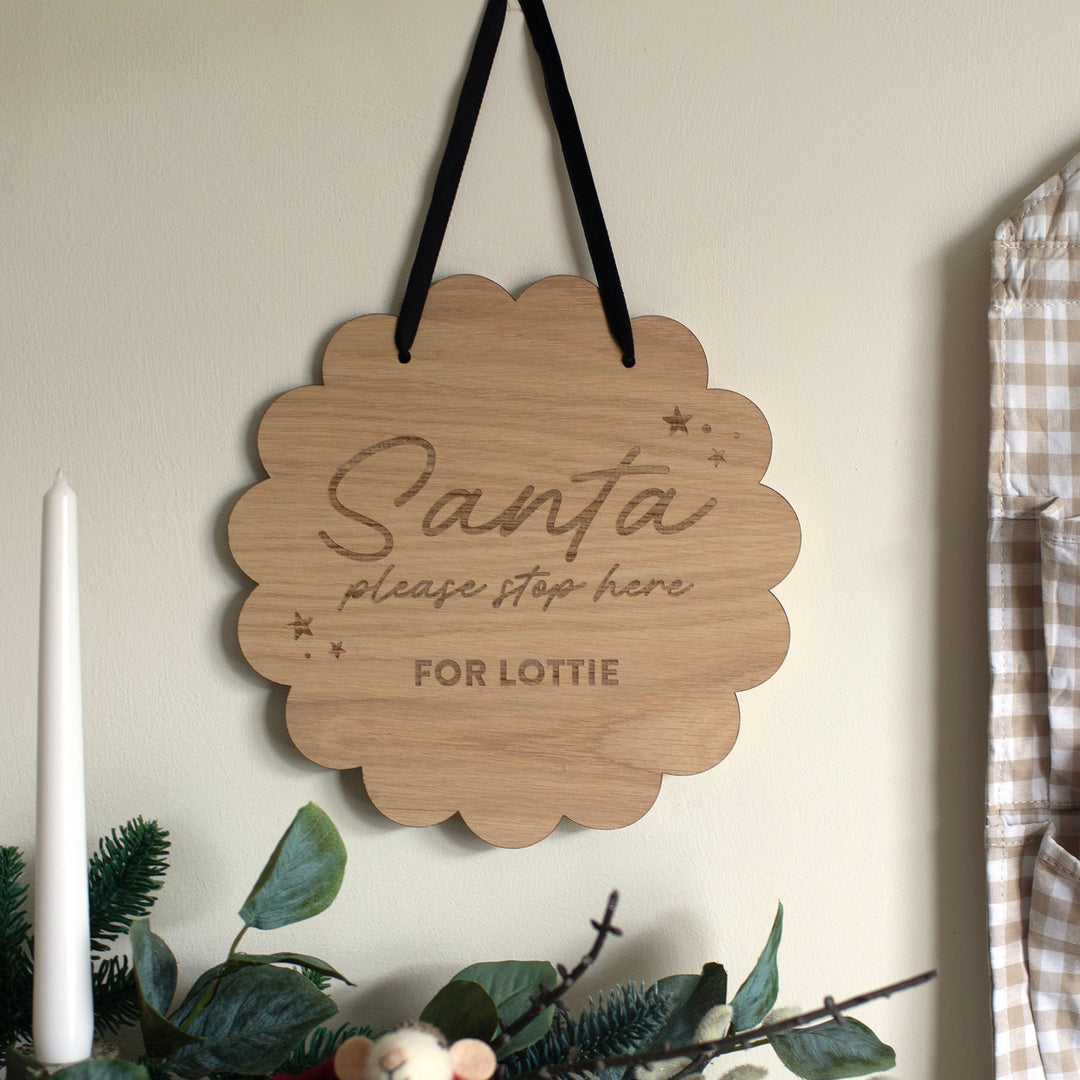 Mabel & Fox - Personalised Santa Stop Here Sign