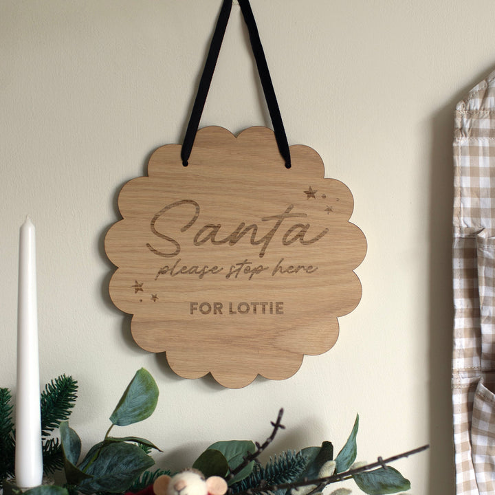 Mabel & Fox - Personalised Santa Stop Here Sign