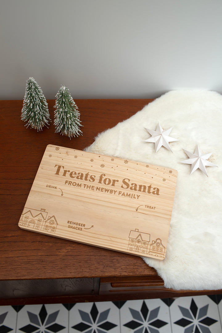 Mabel & Fox - Personalised Christmas Village Treat Board