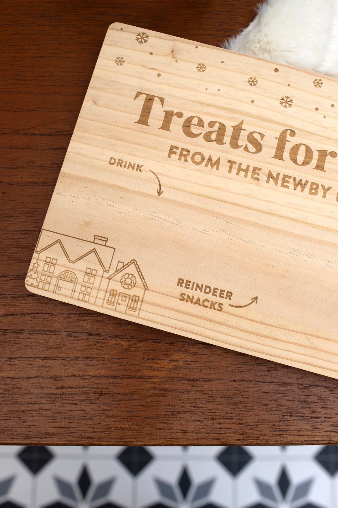 Mabel & Fox - Personalised Christmas Village Treat Board