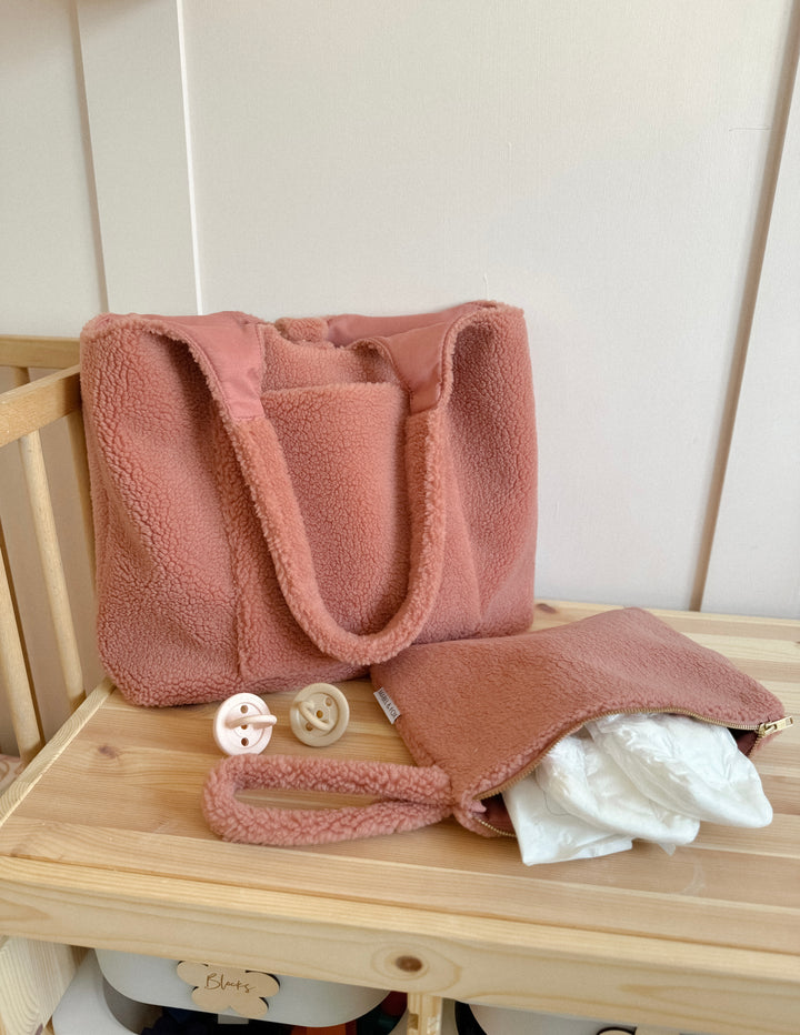 Mabel & Fox - Teddy Pouch - Rose Pink - Mabel & Fox