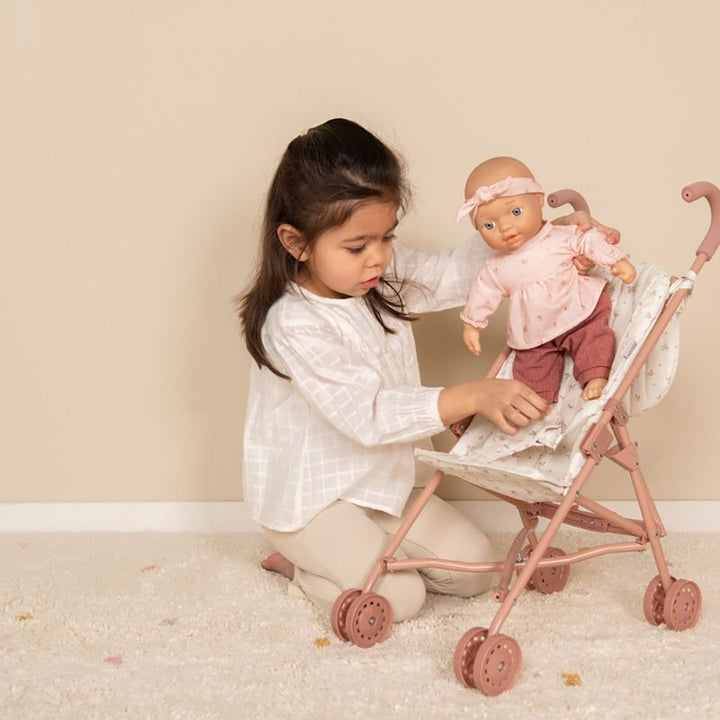 Little Dutch - Metal Doll Stroller - Pink
