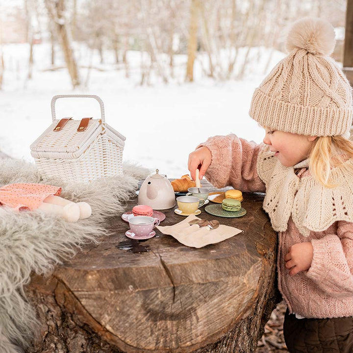 Jabadabado - Picnic Basket Tin Tea Set - Pastel - Mabel & Fox