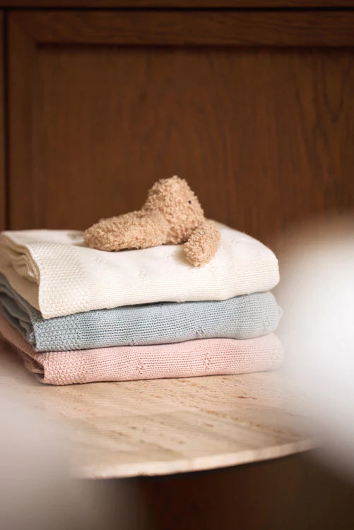 Jollein - Cradle Blanket -  Cosy Knit - Ivory - Mabel & Fox