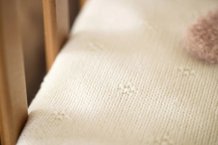 Jollein - Cradle Blanket -  Cosy Knit - Ivory - Mabel & Fox