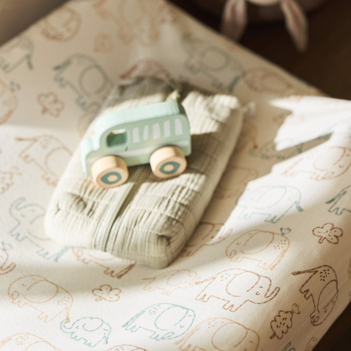 Jollein - Changing Mat Cover Jersey - Elephant Tales
