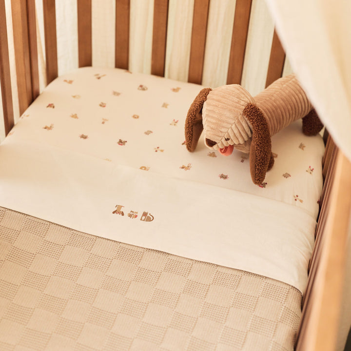 Jollein - Fitted Sheet Jersey - 60x120cm - Animal Friends