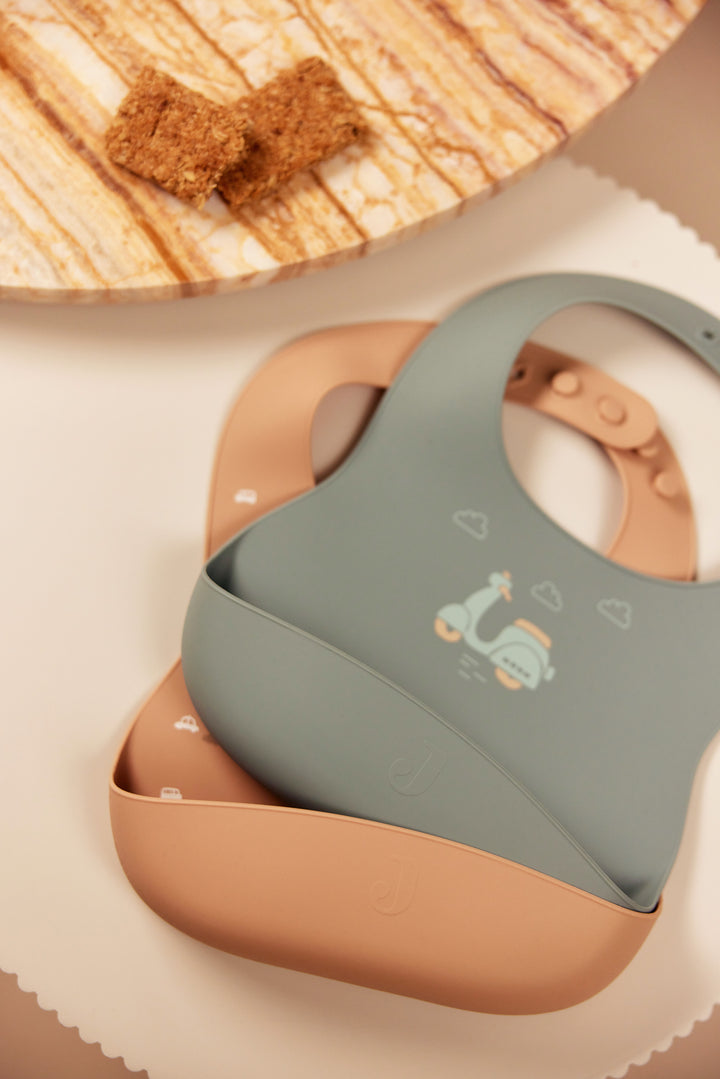 Jollein - Bib Silicone - On The Go - (2 Pack)