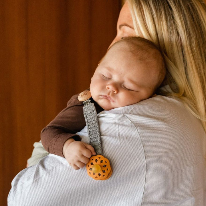 Bibs - Pacifier Clip - Knitted Cloud