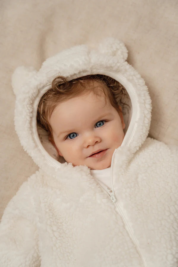 Little Dutch - Teddy One-Piece Suit Baby Bunny - Off-White - Mabel & Fox