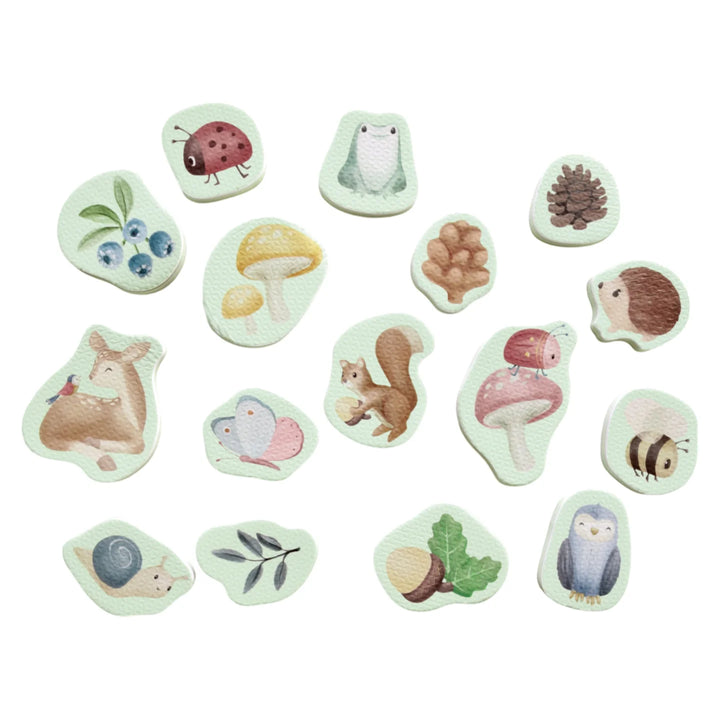 Little Dutch - Bath Foam Figures - Forest Friends - Mabel & Fox