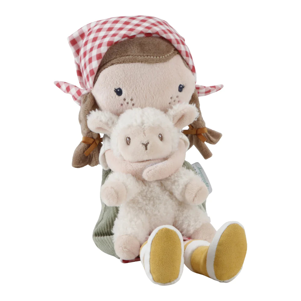 Little Dutch Cuddle Doll Farmer Rosa with Sheep Mabel Fox