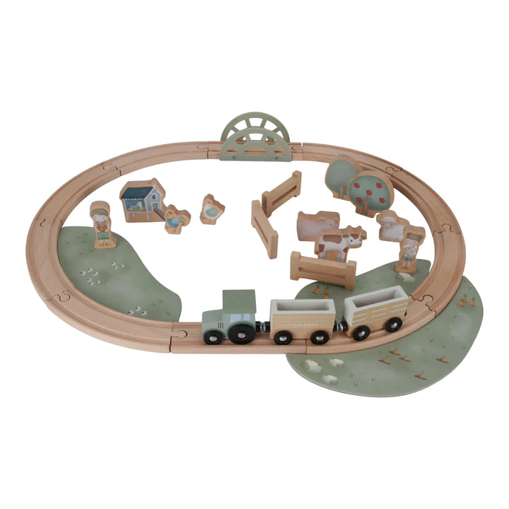 Little Dutch - Wooden Train Track - Little Farm - Mabel & Fox