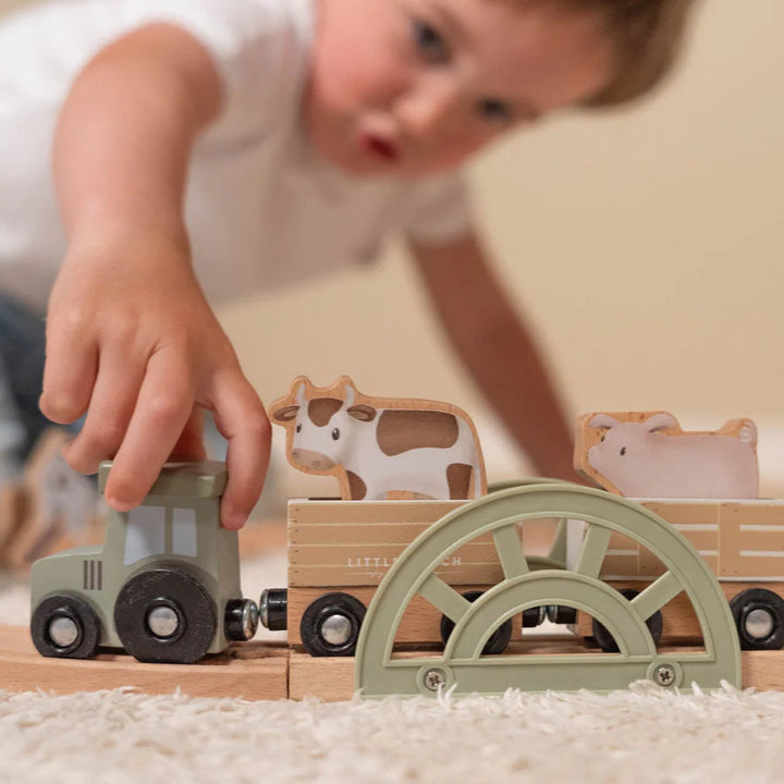 Little Dutch - Wooden Train Track - Little Farm - Mabel & Fox