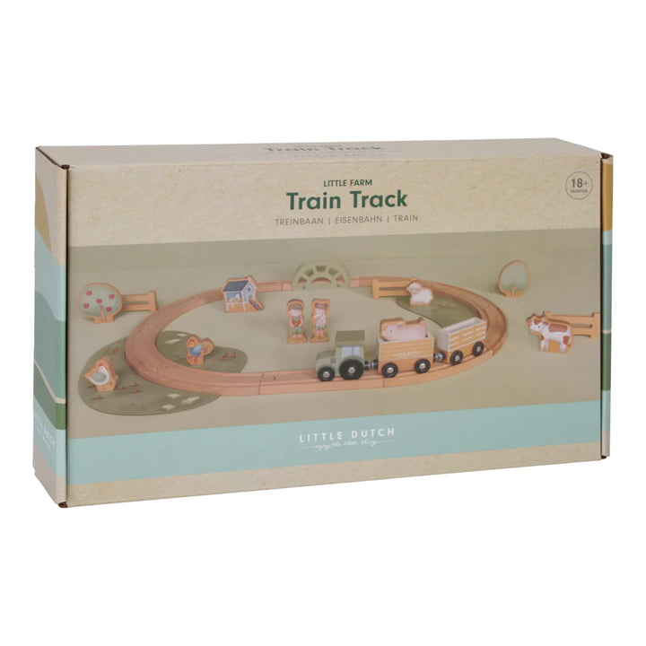 Little Dutch - Wooden Train Track - Little Farm - Mabel & Fox