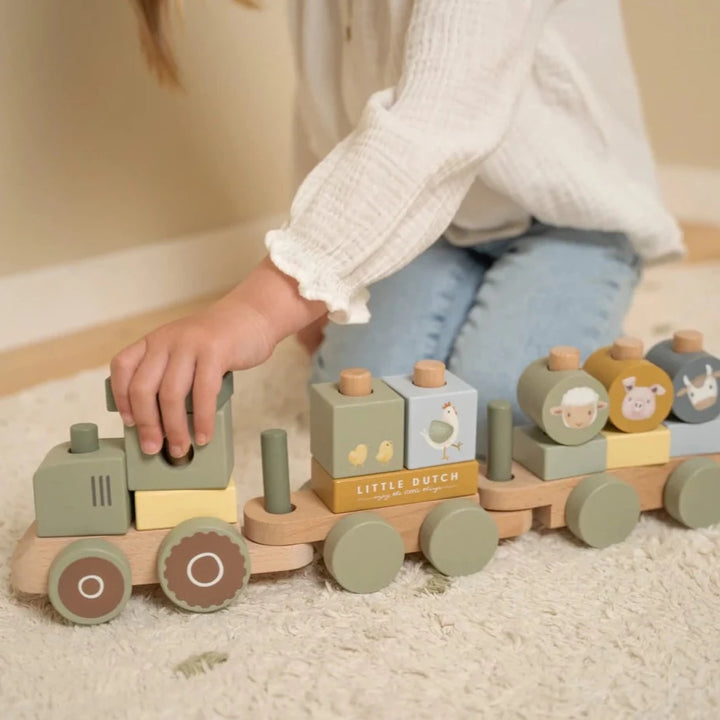 Little Dutch - Stacking Train Tractor - Little Farm - Mabel & Fox