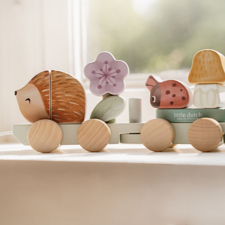 Little Dutch - Stacking Train Hedgehog - Fairy Garden - Mabel & Fox