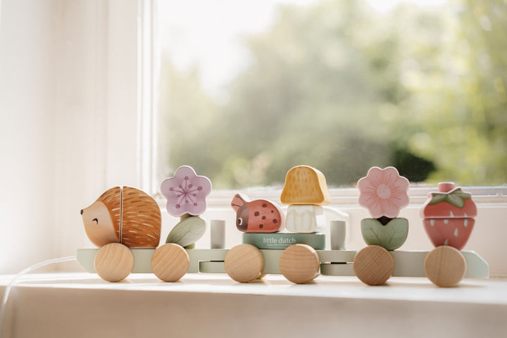 Little Dutch - Stacking Train Hedgehog - Fairy Garden - Mabel & Fox