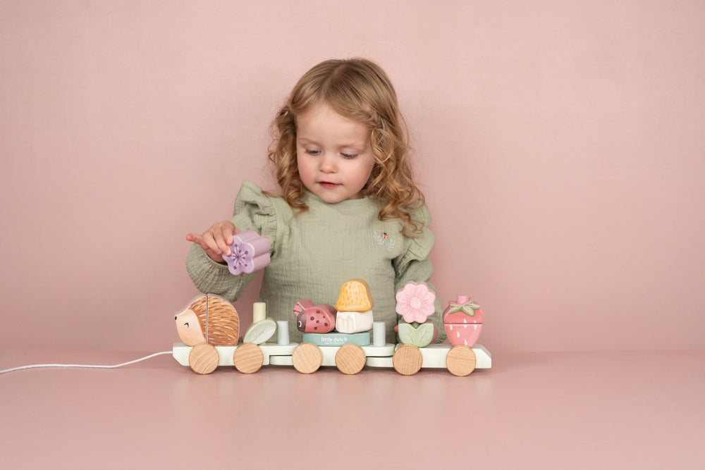 Little Dutch - Stacking Train Hedgehog - Fairy Garden - Mabel & Fox