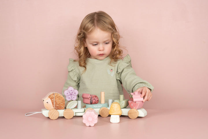 Little Dutch - Stacking Train Hedgehog - Fairy Garden - Mabel & Fox