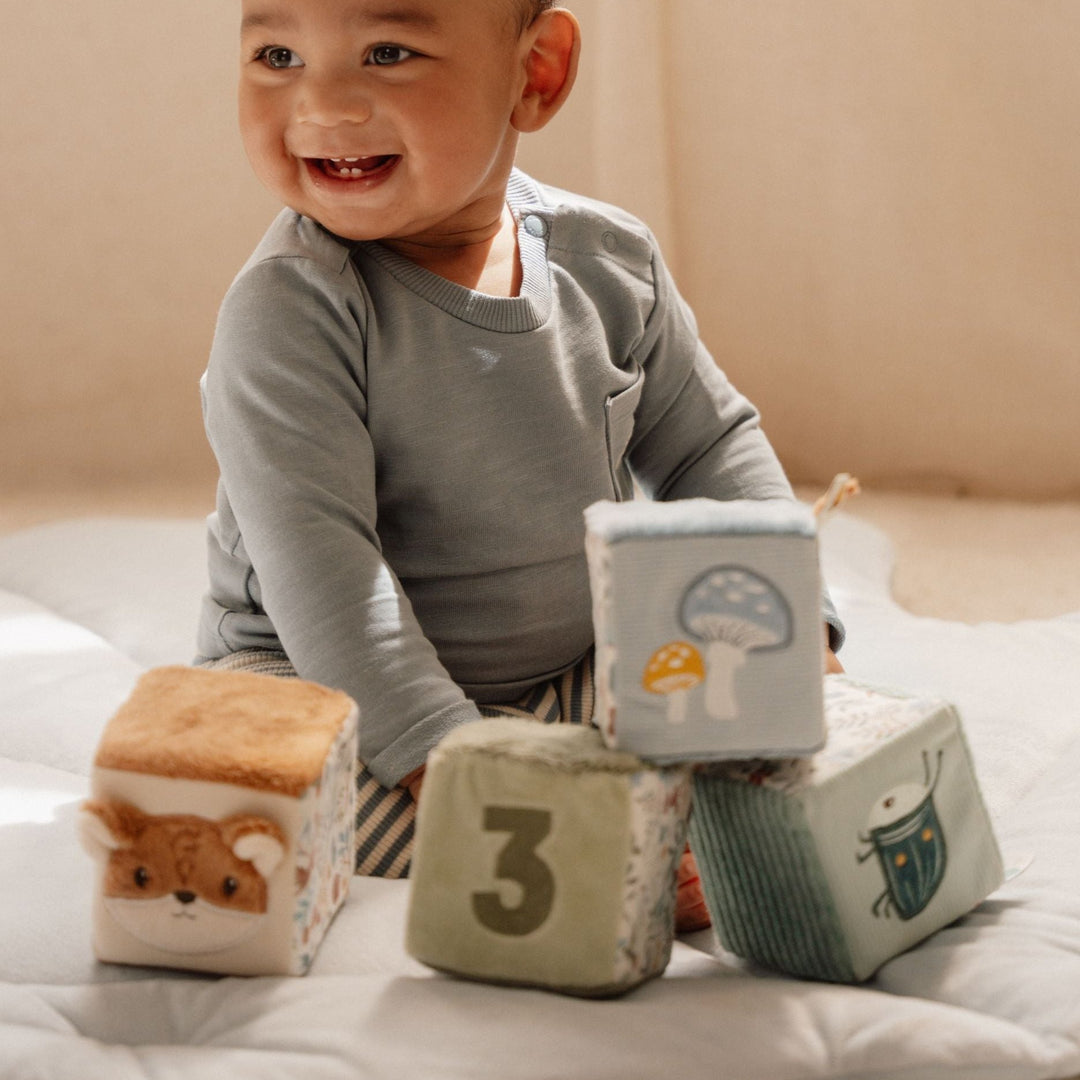 Little Dutch - 4 Soft Blocks - Forest Friends - Mabel & Fox