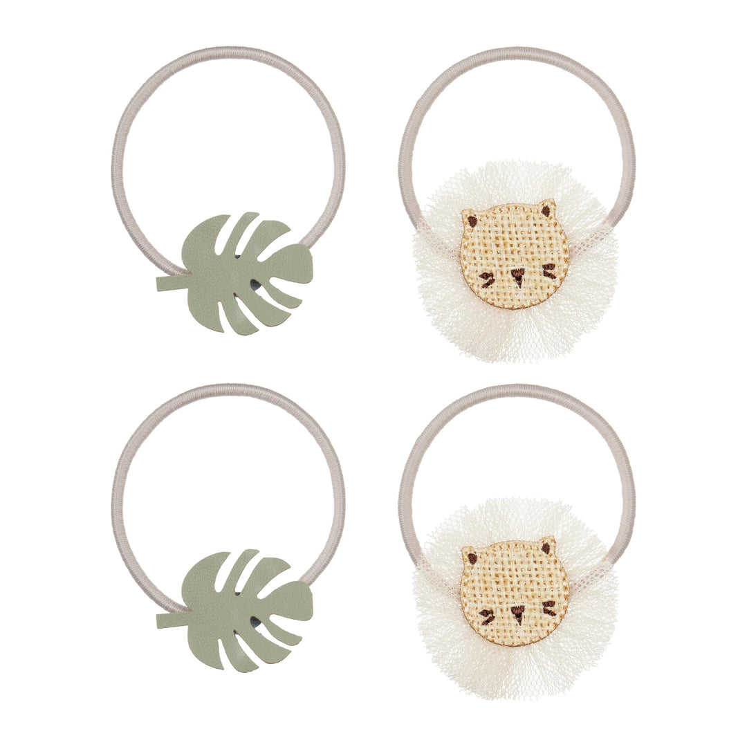 Mimi & Lula - Ponies Hair Ties - Leonardo Lion (4 Pack) - Mabel & Fox