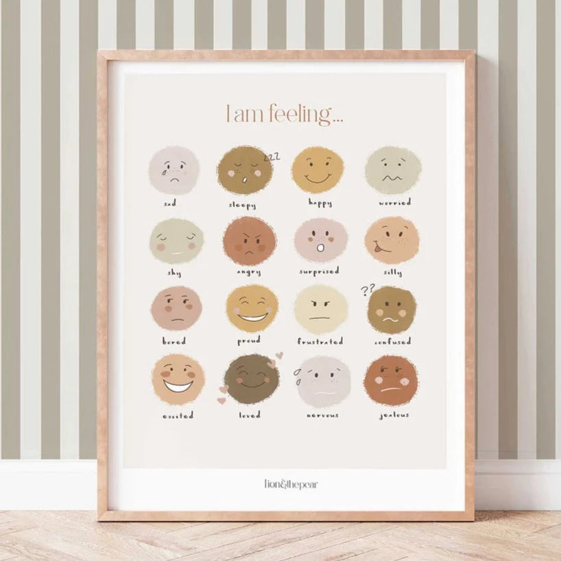 Lion & The Pear - Hand-Illustrated Print - Feelings - Mabel & Fox