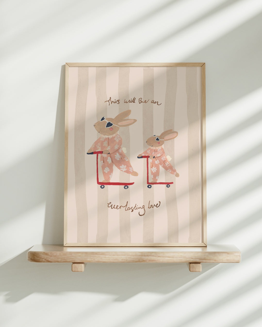 Lion & The Pear - Hand-Illustrated Print - Everlasting Love Bunny Sister