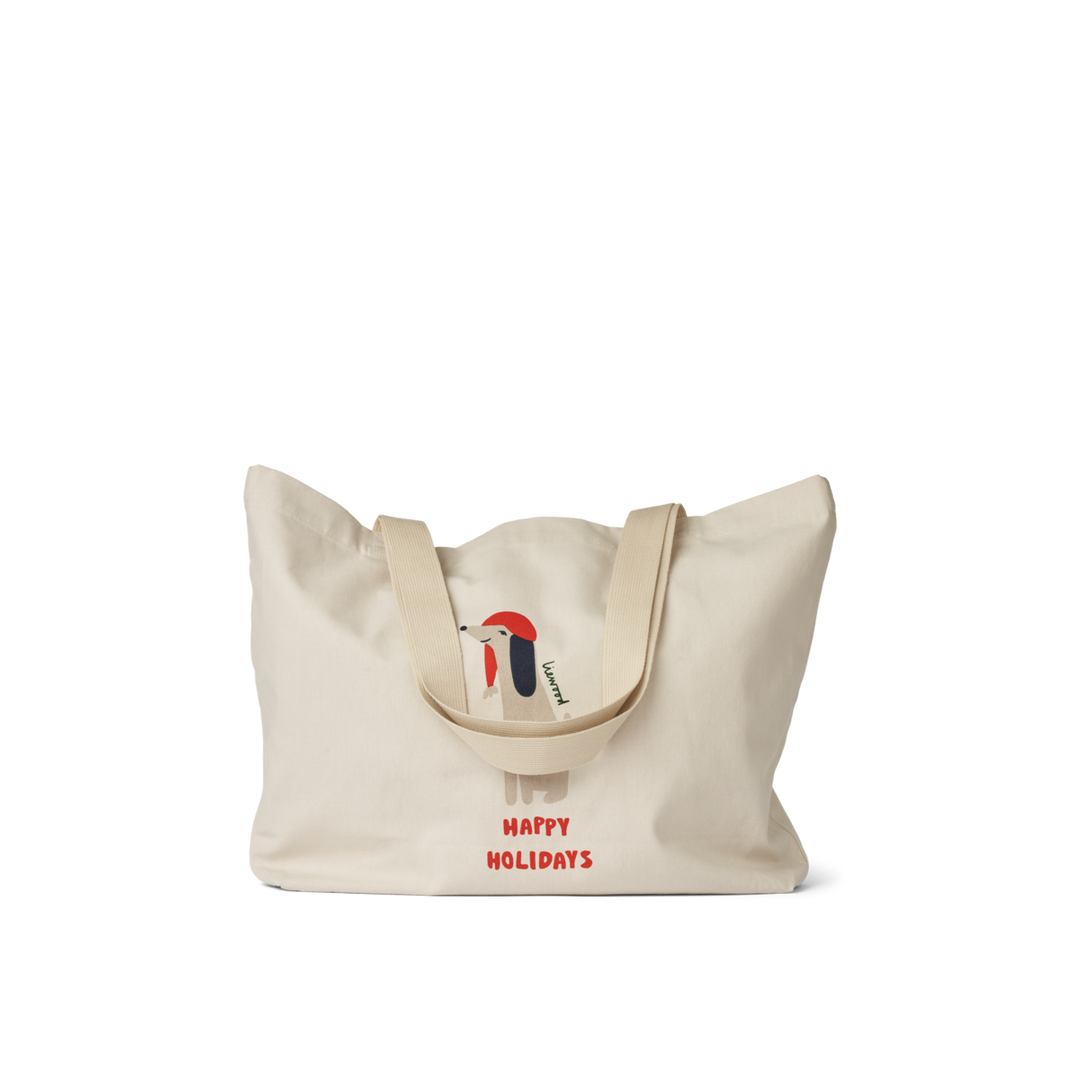 Liewood - Big Tote Bag - Holiday Dog / Sandy - Mabel & Fox